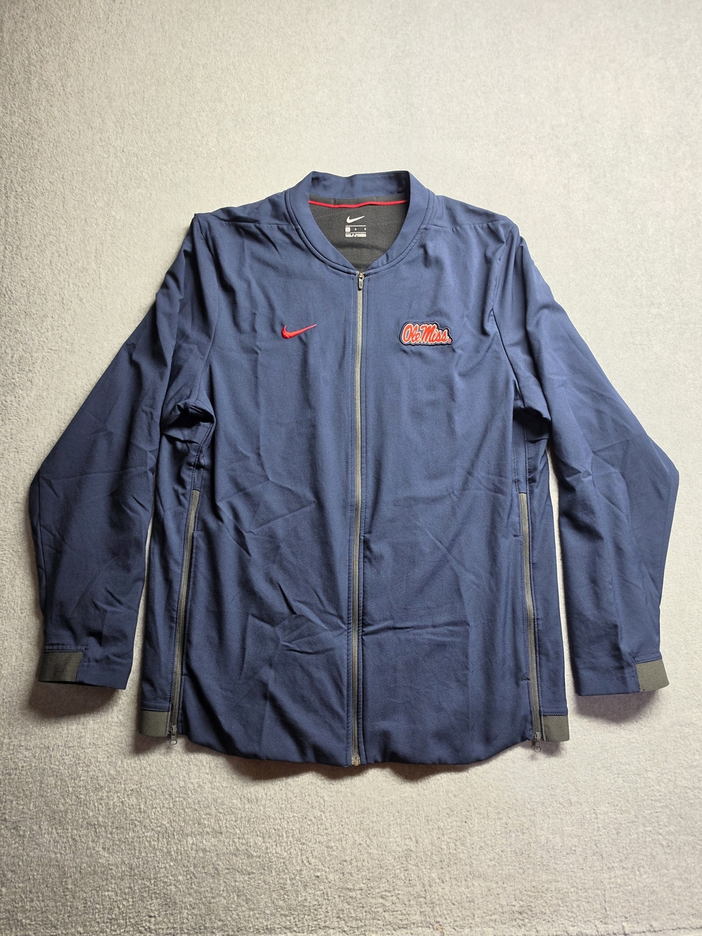 Nike University of Mississippi Ole Miss Full Zip Coaches Jacket Men's Size Large